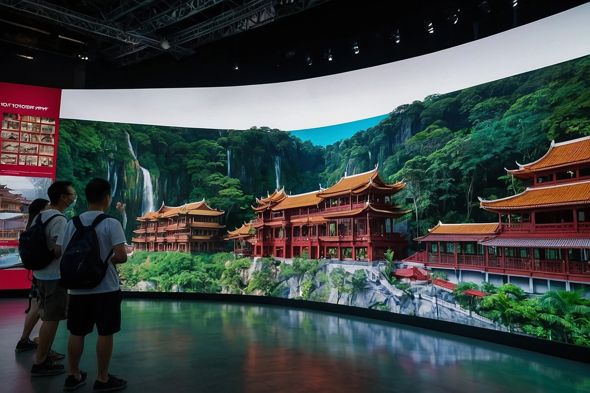 Interactive digital display of Singapores history